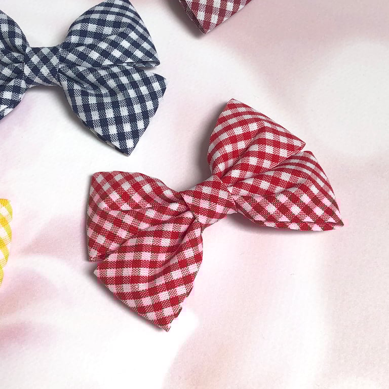 Gingham Amalie Bow Image 2