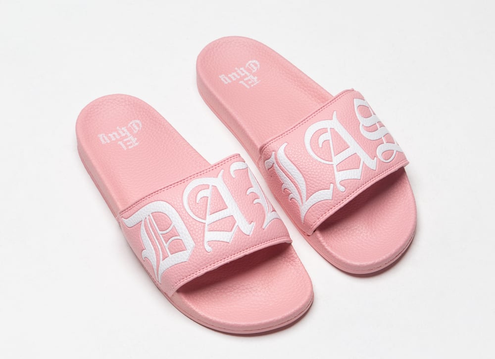 Image of DALLAS PINK SLIDES  KIDS AND ADULTS (NOW SHIPPING)