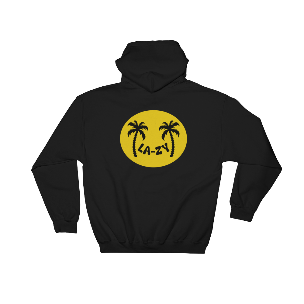 Image of LA-ZY Logo Black Hoodie
