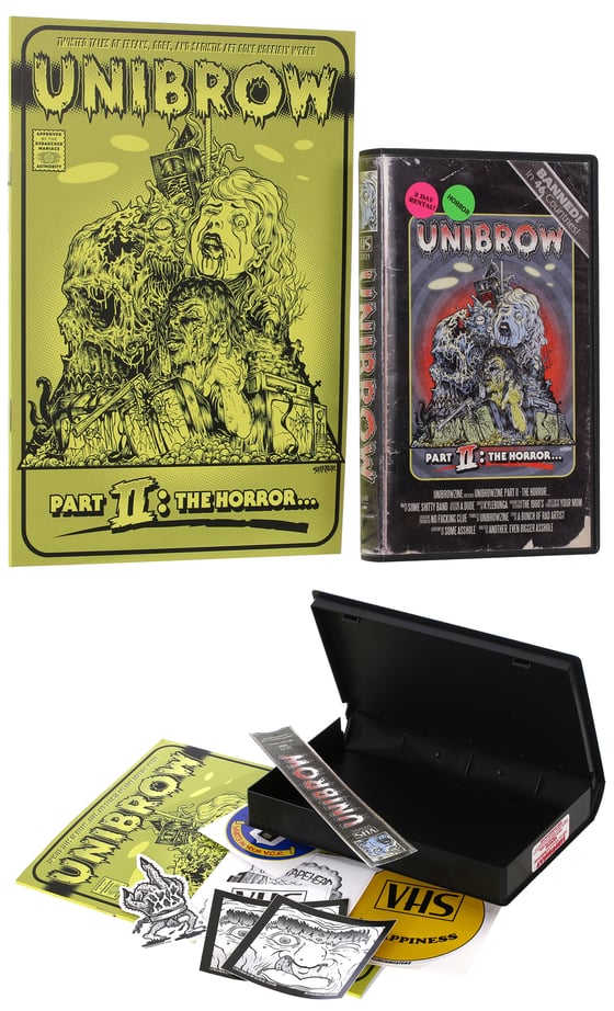 Image of Unibrow Zine #2 Limited edition VHS box set
