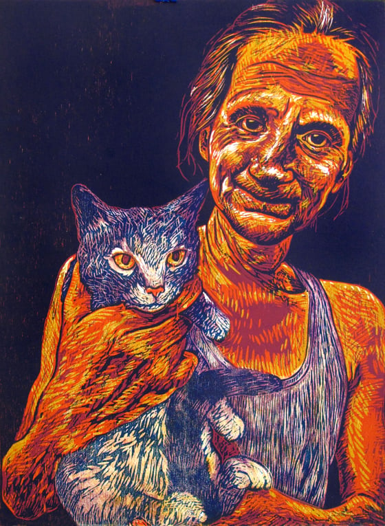 Image of Steve with Cat