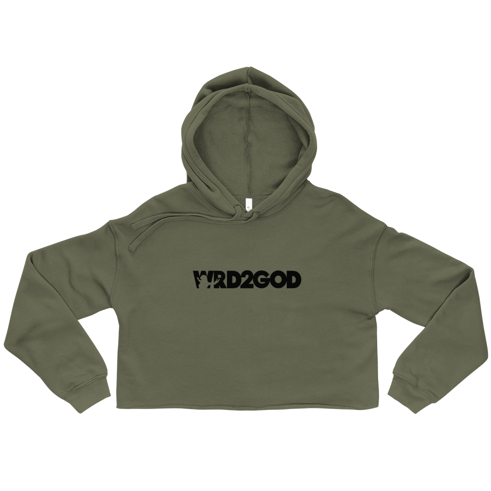 Image of Women's Cropped Hoodie (Green)