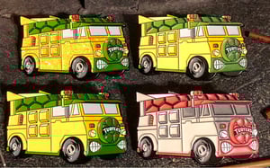 Image of 2” Turtle Van Soft Enamel Pin (GID)