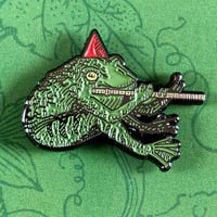 Image 2 of froggy boy pin badge 