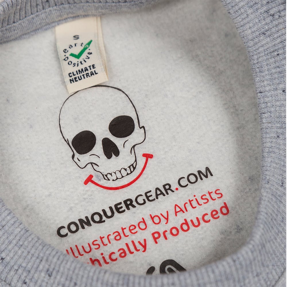 Cry Hard Unisex Grey Twist Sweatshirt (Organic)