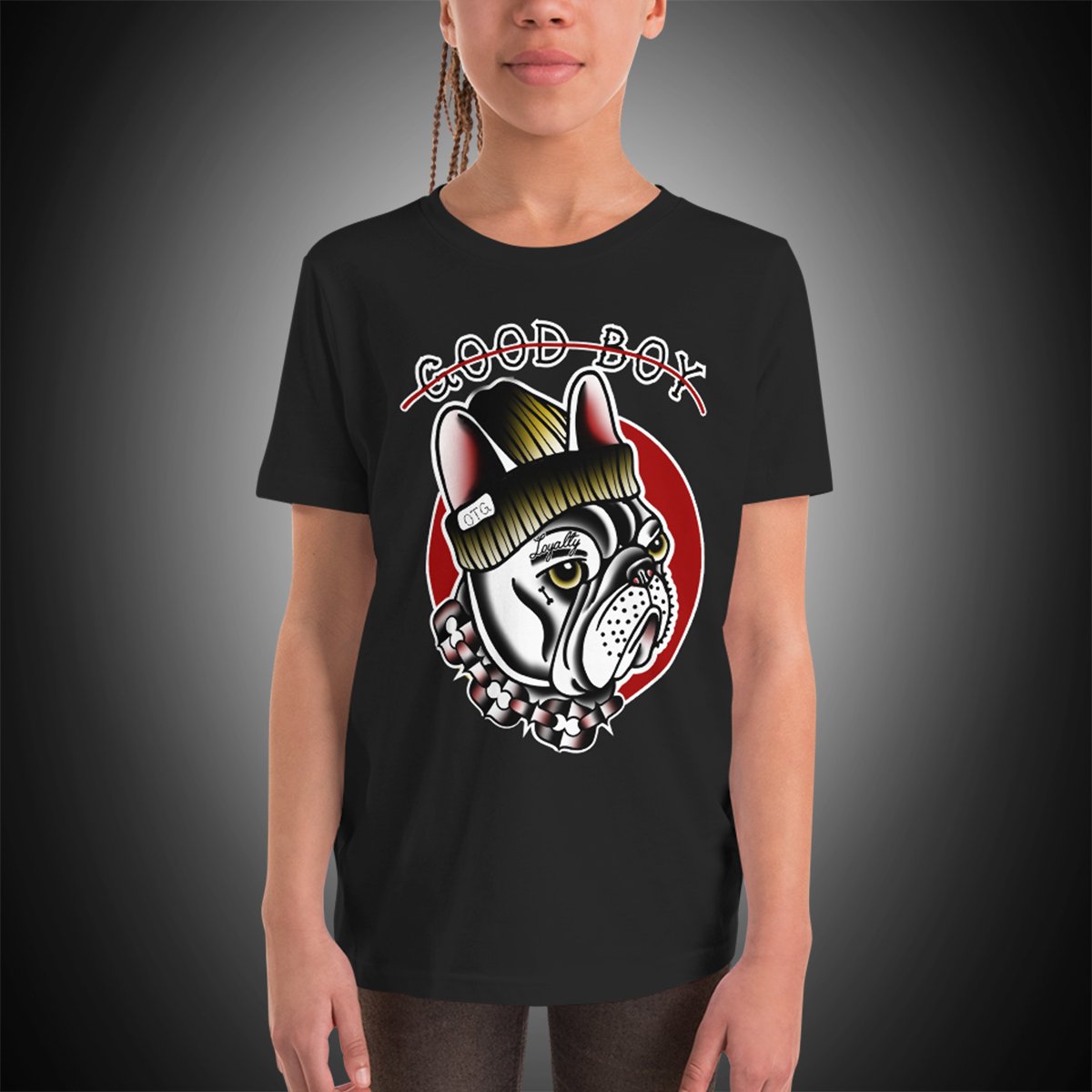 Image of Good Boy Frenchie Youth TShirt Unisex