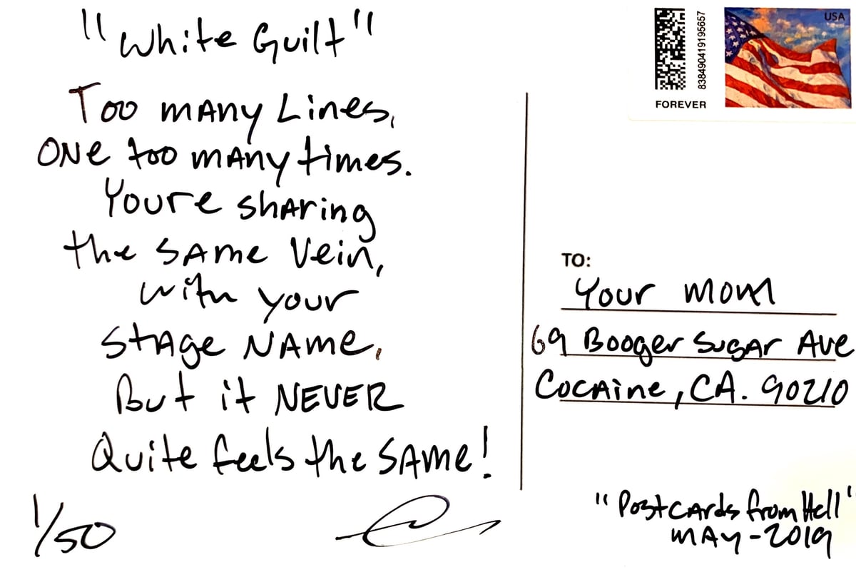 Image of Postcards from Hell- “White Guilt”