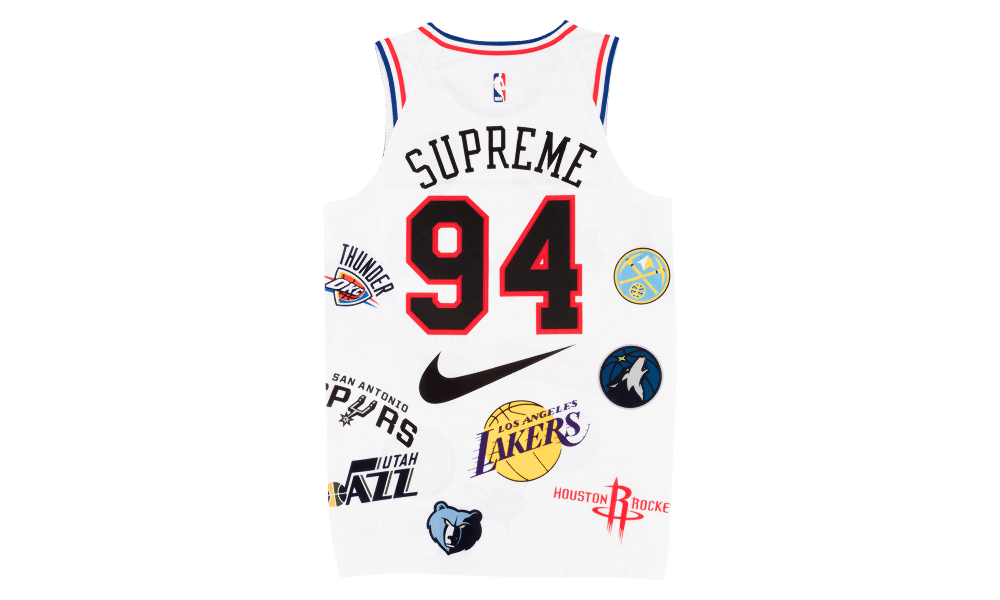 Supreme Nike/NBA Teams Authentic Jersey White Sz 52 | WWW.BDOTSTOCK.COM