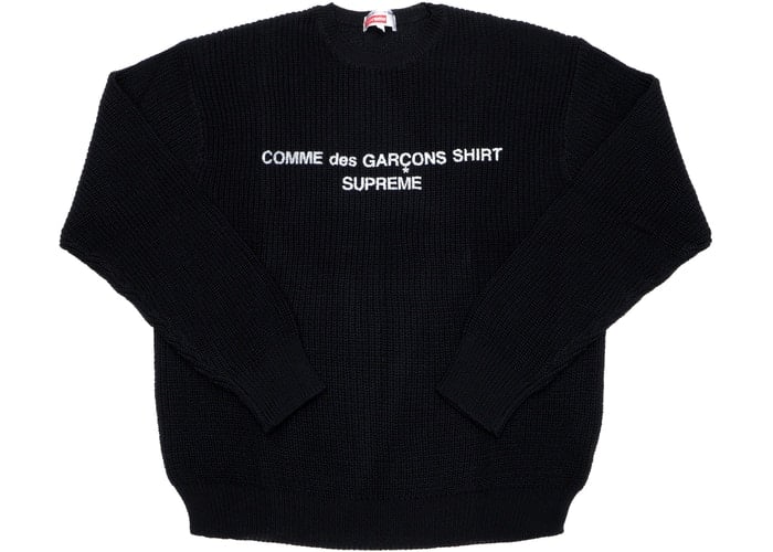 Image of Supreme Comme des Garcons SHIRT Sweater Black Sz M 