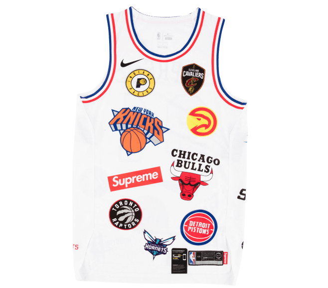 Supreme Nike/NBA Teams Authentic Jersey White Sz 52