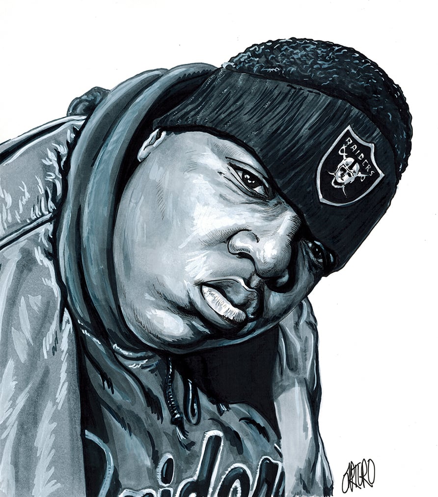 The Notorious B.I.G. 油絵 THE NOTORIOUS BIG by Masahiro Art Wall Art