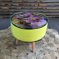 Image 1 of Adeline Glass top coffee table / footstool