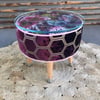 Lacey Glass top table / footstool 