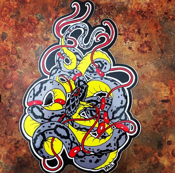 Image of Segment snake sticker