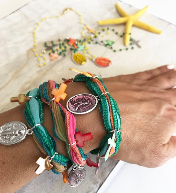 Image of Pulseras de seda serie Aqua 