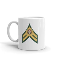 Image 2 of Corporal green and tan chevrons mug