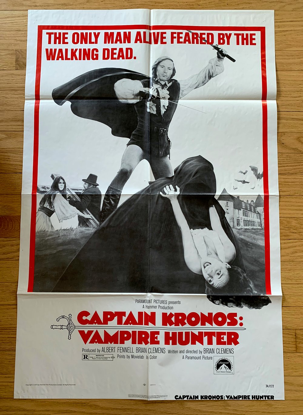 1974 CAPTAIN KRONOS Original U.S. One Sheet Movie Poster