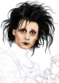 Image 4 of Edward Scissorhands - Vintage Bohemian porcelain Plate - #0758