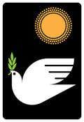Image of Peacebird Silkscreen Peace Dove Print 