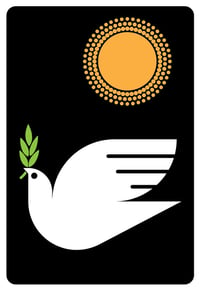 Image 3 of Peacebird Silkscreen Peace Dove Print 