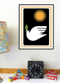 Image 4 of Peacebird Silkscreen Peace Dove Print 