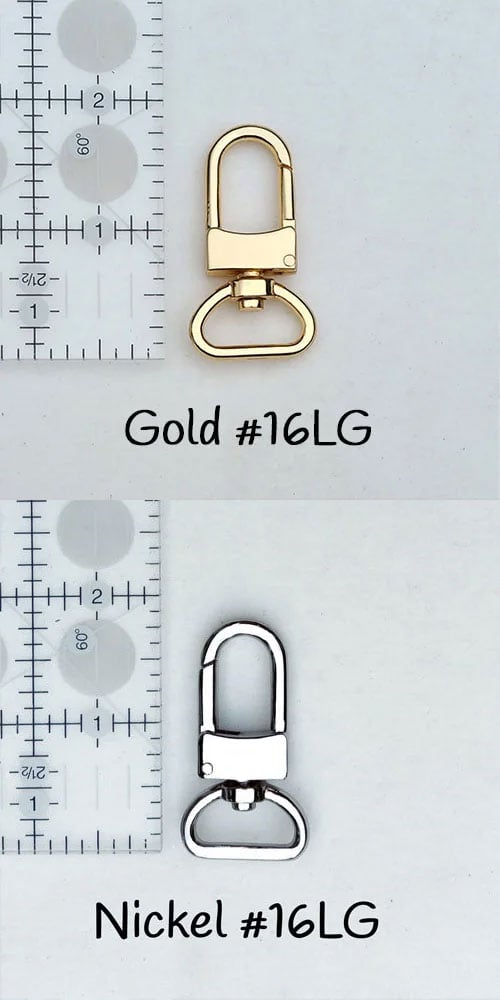 Image of Patent Faux Leather Bag/Purse Strap - Standard (3/4") - Handle to Crossbody - #16LG U-shaped Clips