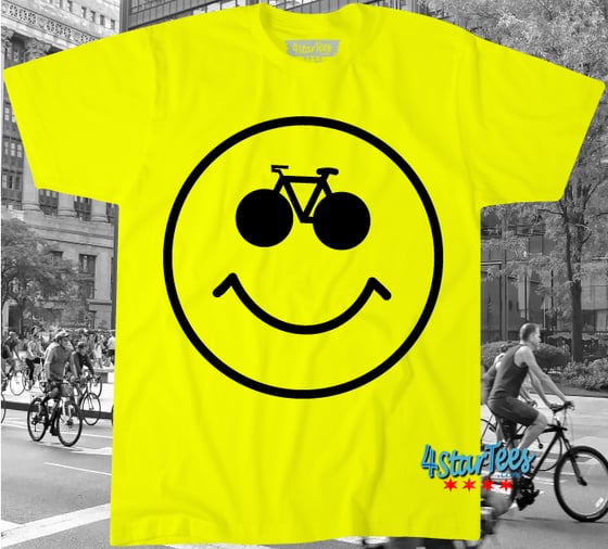 Image of SMILEY BIKE - UNISEX NEON YELLOW