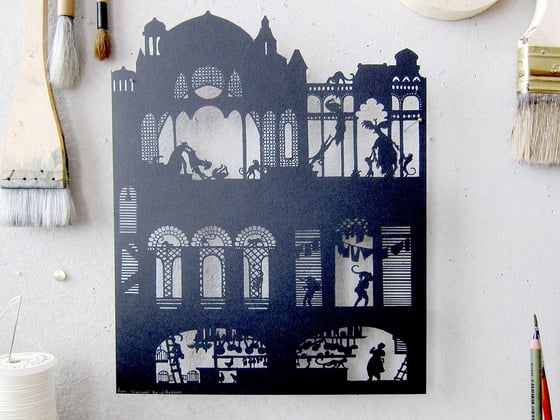 Image of Nylmah lasercut: pages five and six