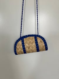 Image 1 of Polka Dot Cobalt Blue Mini Purse 