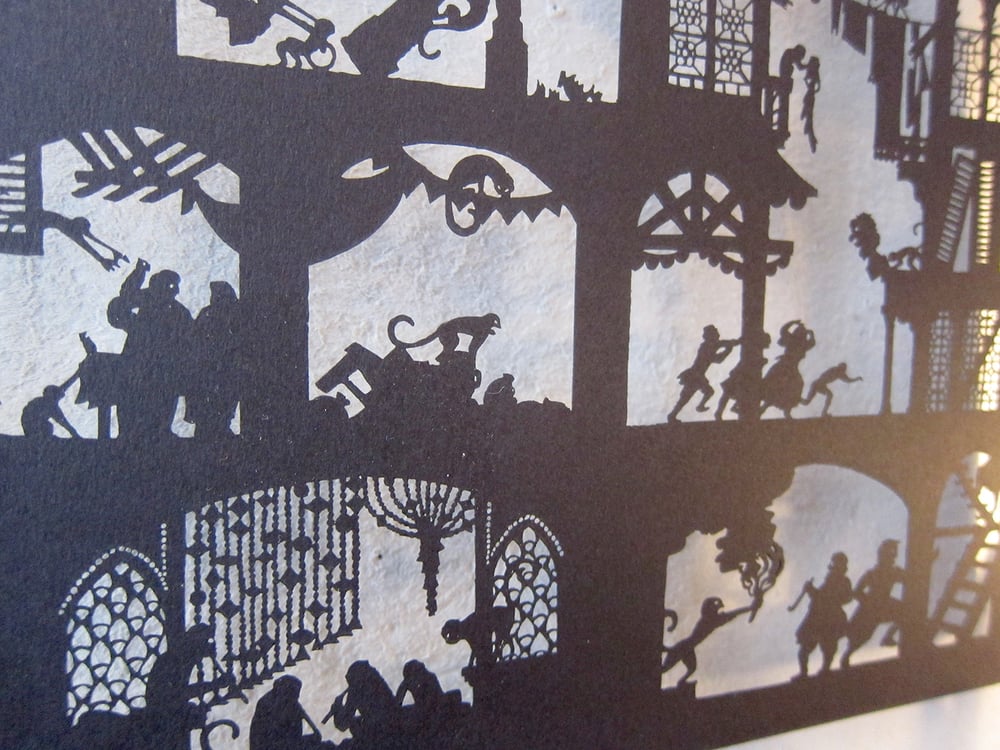 Image of Nylmah lasercut: pages seven and eight