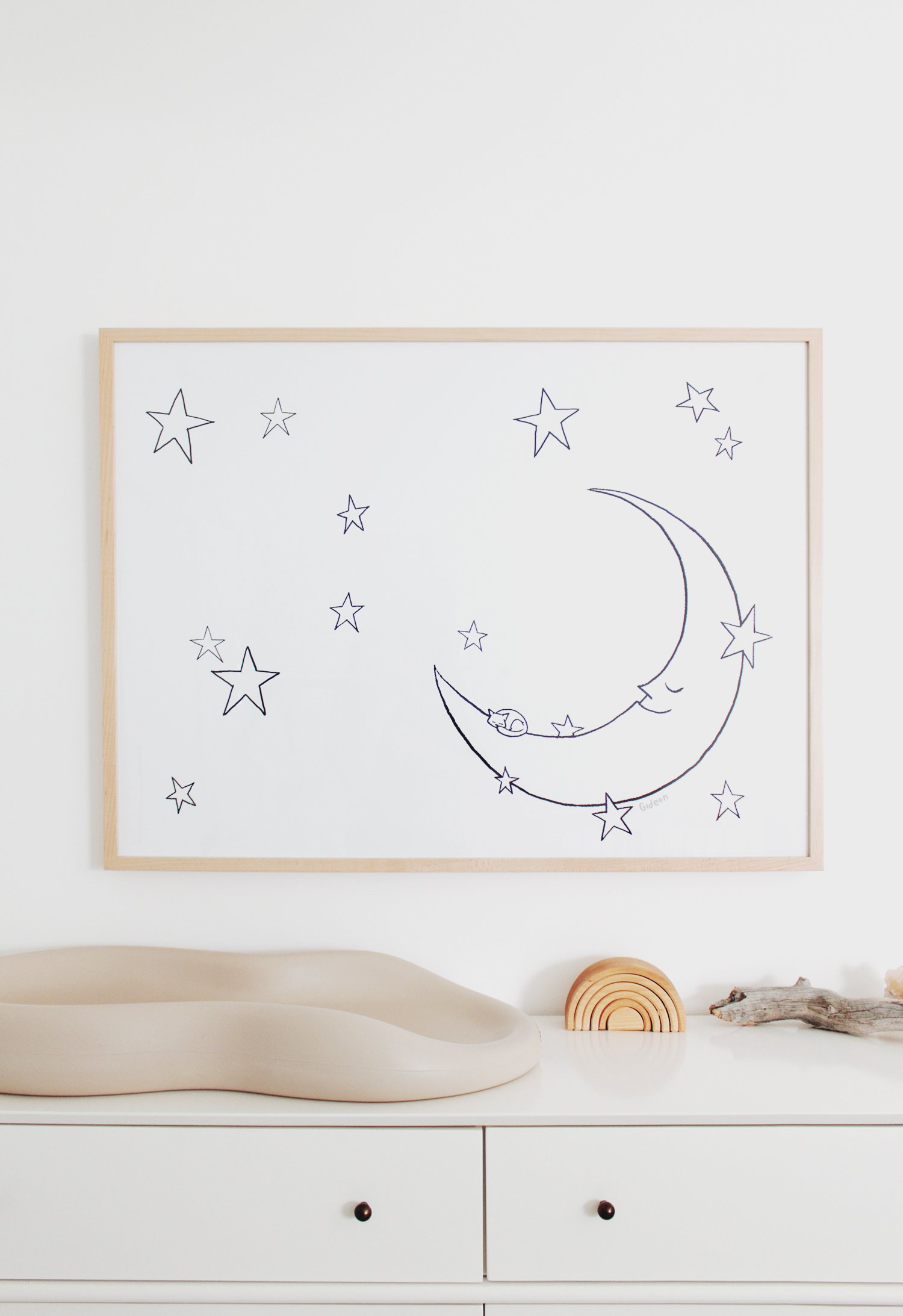 Image of printable happy moon poster