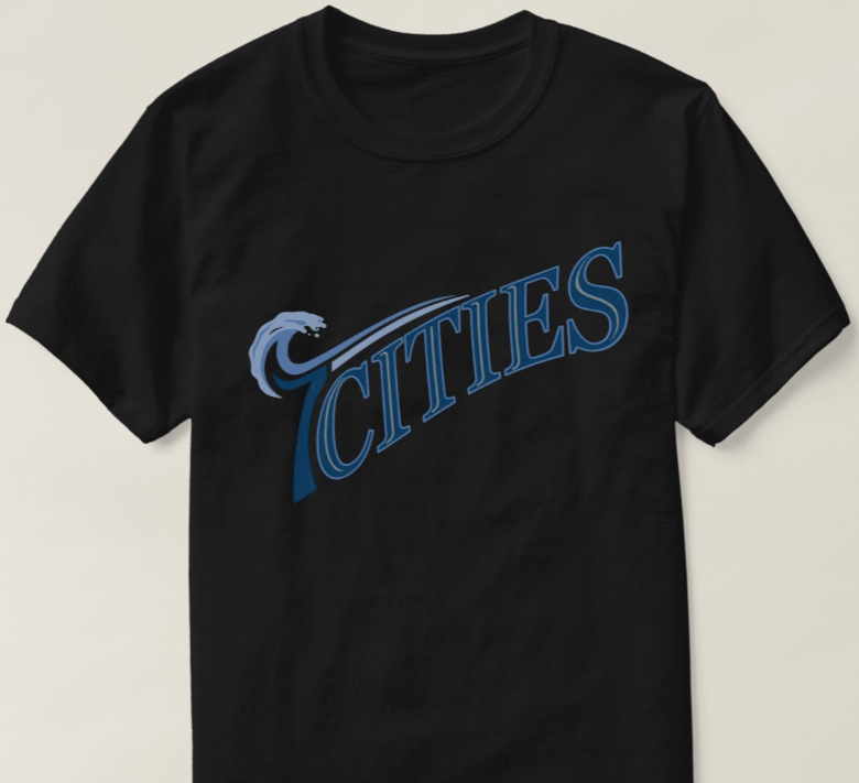 Image of "7 Cities" Logo T-Shirt [Black]