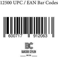 12500 UPC / EAN Bar Codes
