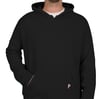 studio paris. rainbow hoodie, black.
