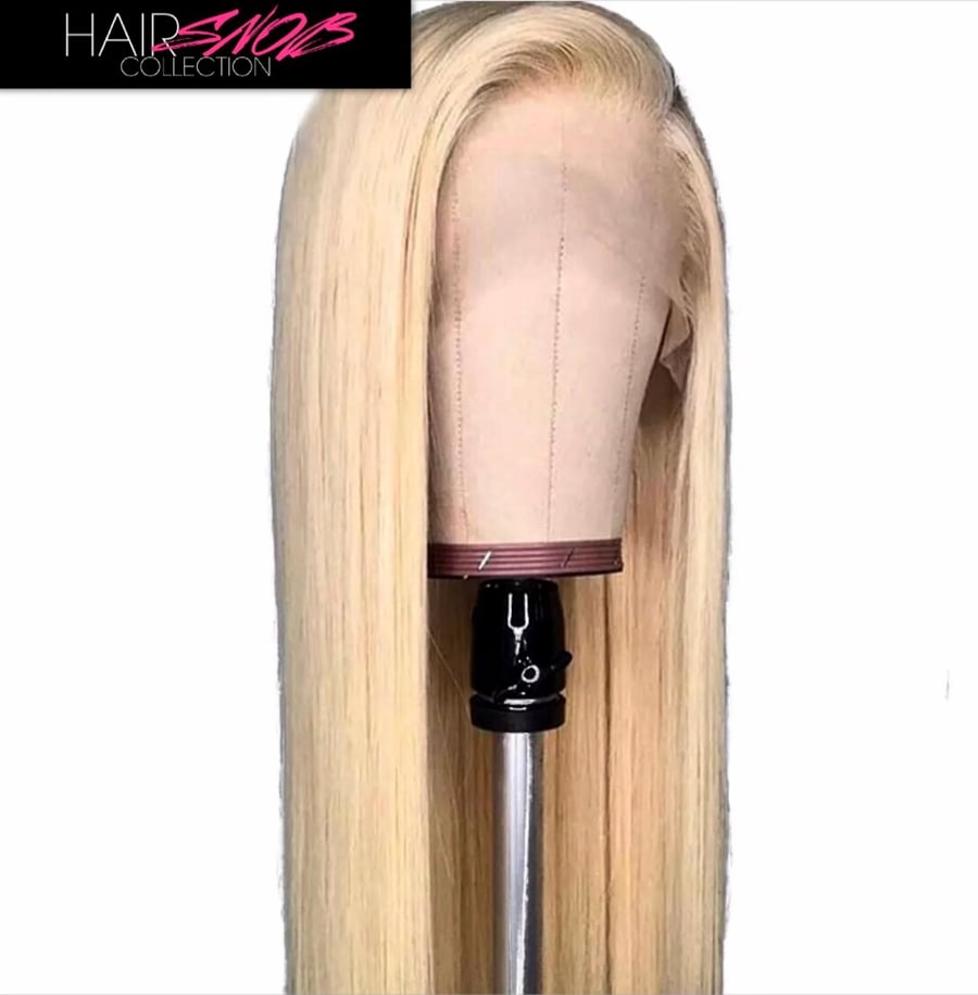 Image of Lace Front 13x6 Platinum Blonde #613 Straight Wig