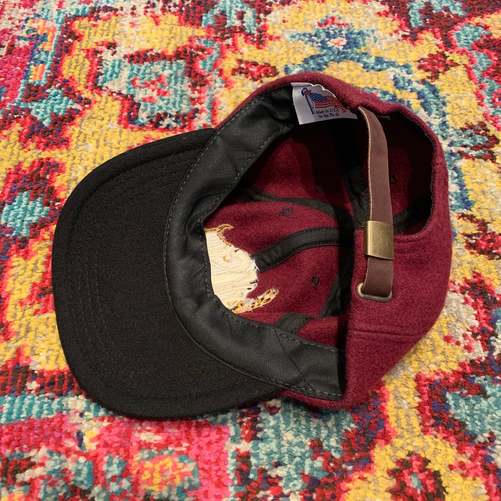 Image of Original Vintage Phish 90’s Fleece Hat w/Leather Strap!