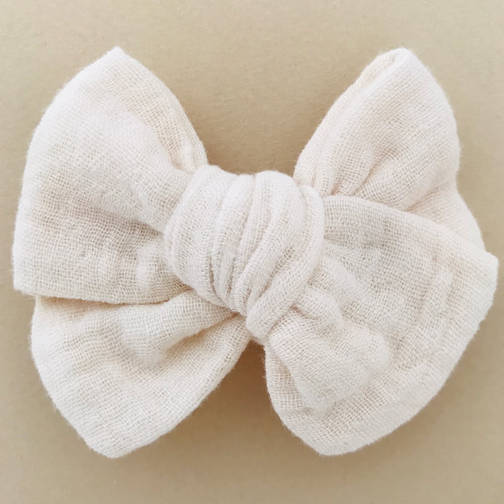 Image of Barrette double gaze crème