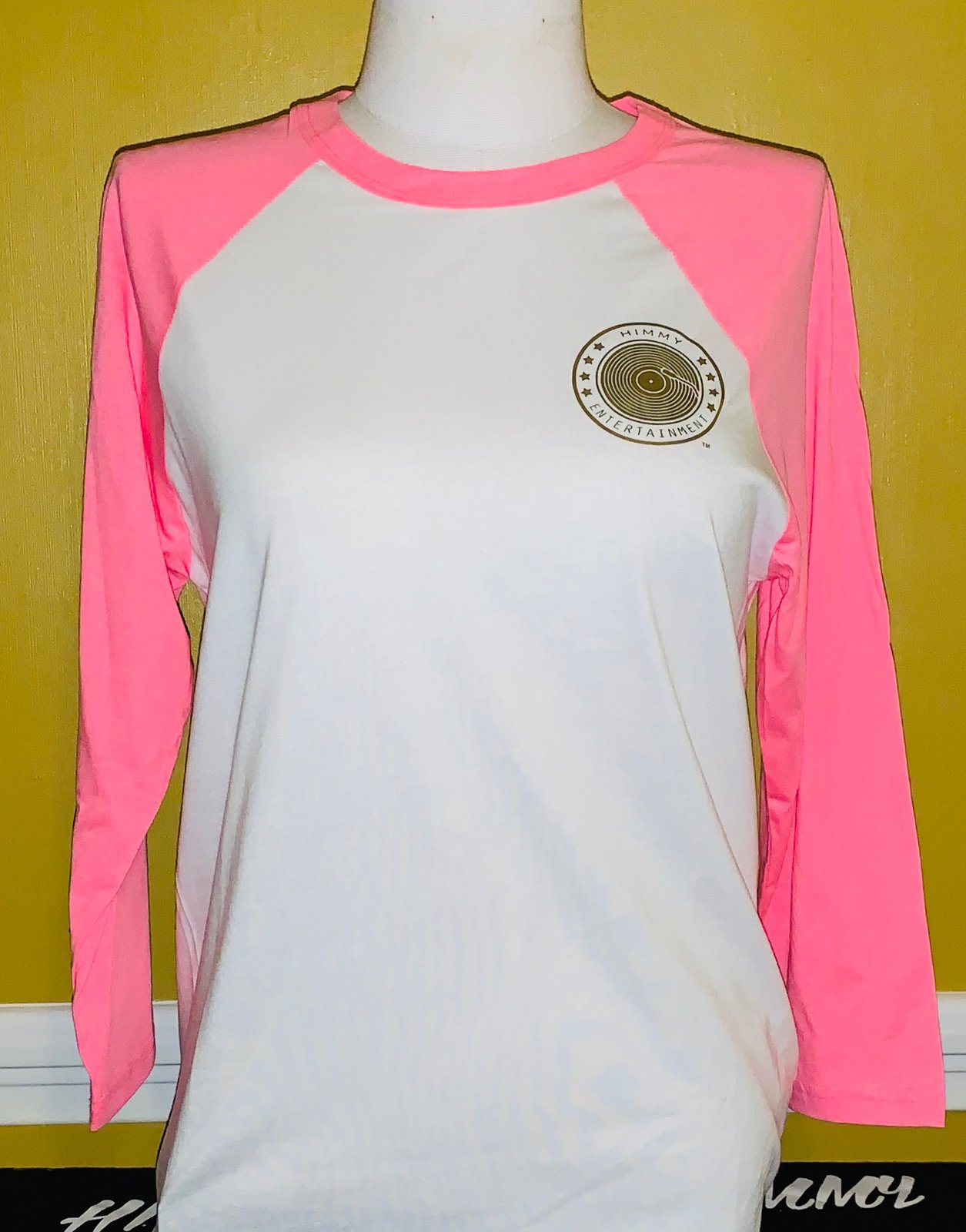 pink baseball tee