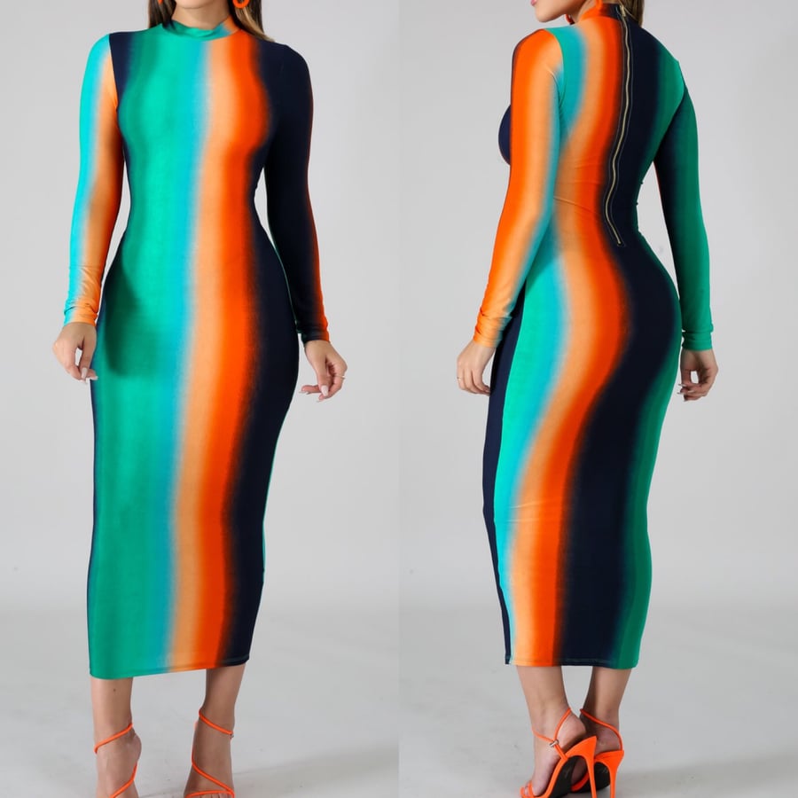 Image of Night dye multi color dress 