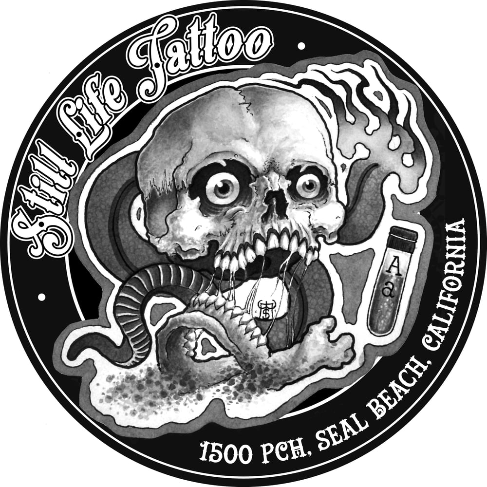 Image of Still Life Tattoo Skull/Snake T Shirt