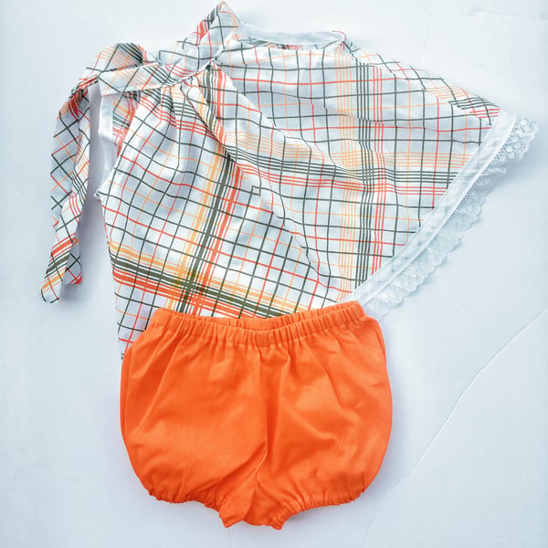 Image of Sale! Geo Top and Orange Bloomers