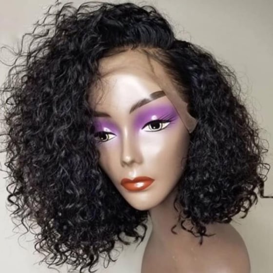 Image of Brazilian  CURLY 13x4 Front Lace Curly BOB Wig 