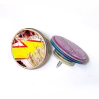 Image 1 of Large and Short- SkateDot - Recycled Skateboard Round Dot Wall Hook. 