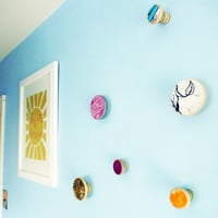 Image 3 of Large and Long - SkateDot - Recycled Skateboard Round Dot Wall Hook. 