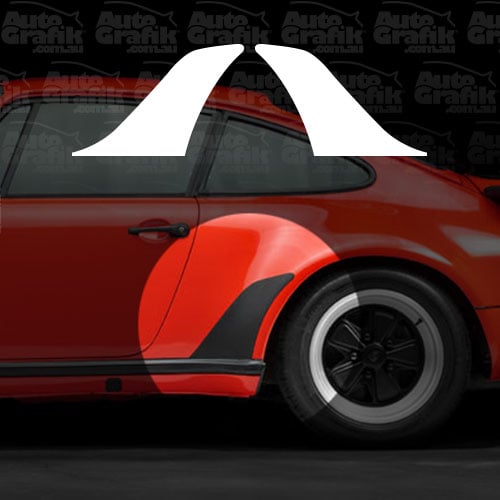 Image of TURBO WIDE BODY SHARK FIN STONE GUARD DECAL SET (L&R) 