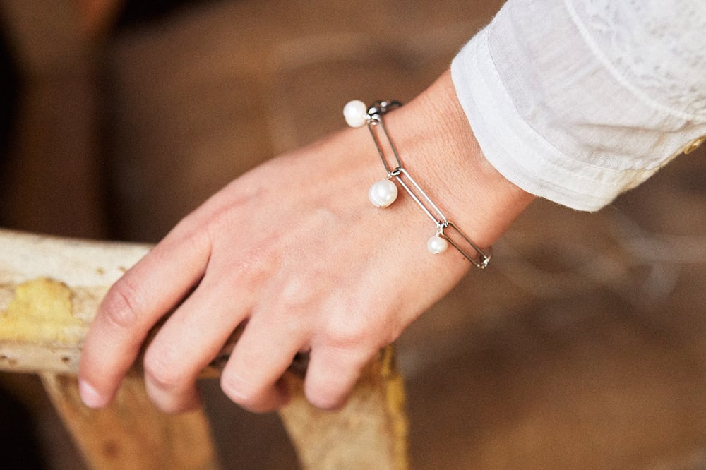 Image of Bracelet BETTINA plaqué argent