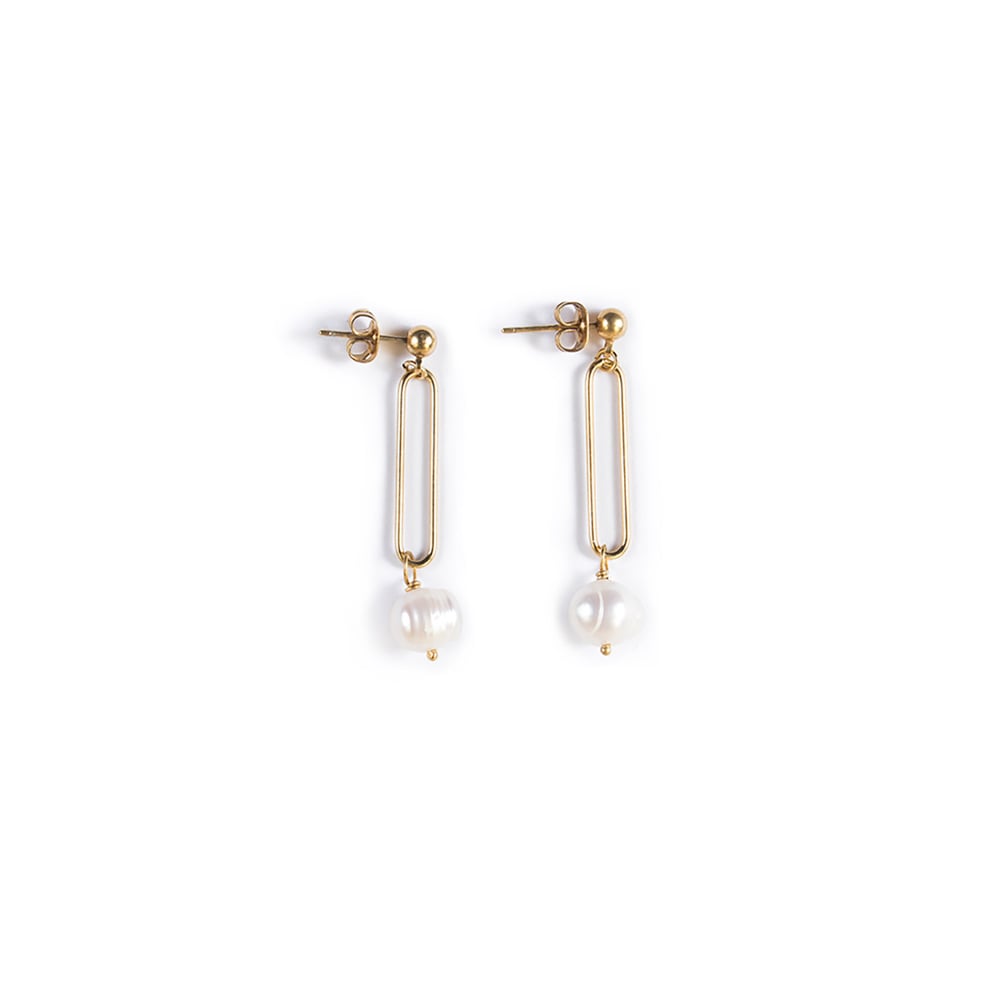Image of Boucles d'oreilles BETTINA plaquées or