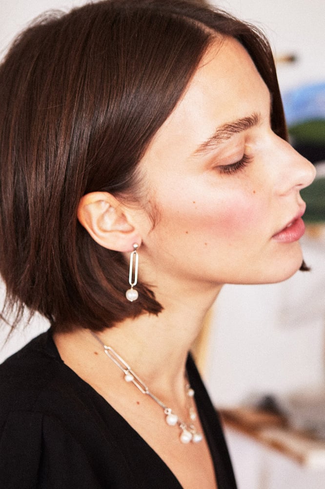 Image of Boucles d'oreilles BETTINA plaqué argent vieilli