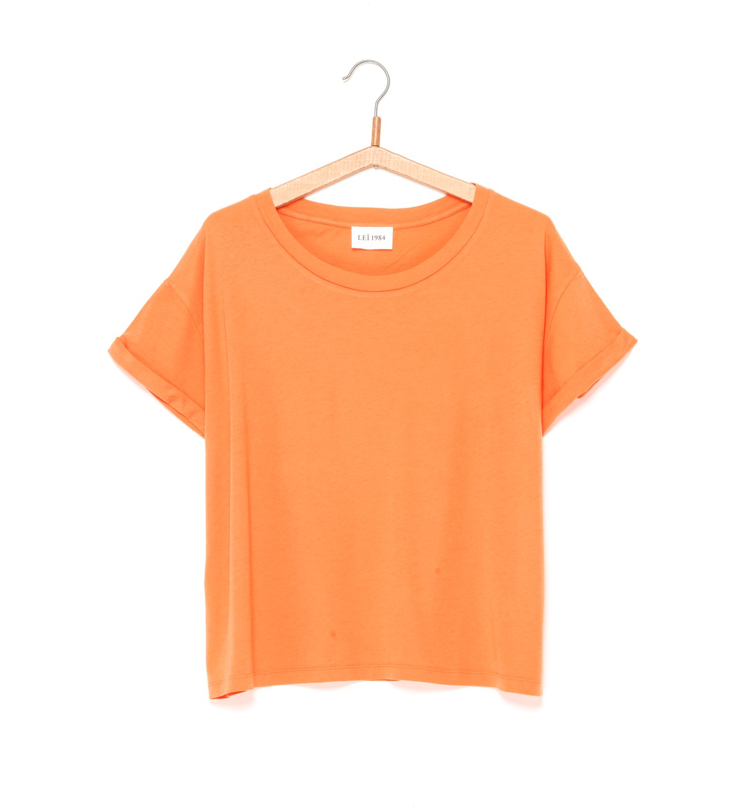 Image of Tee-shirt manches retroussées jersey GABRIELLE 49€ -50%