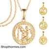 Mini Gold Zodiac sign necklace 